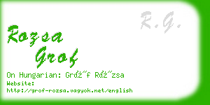 rozsa grof business card